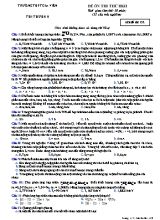 Đề ôn thi thử học kỳ II môn Vật lý Lớp 12 - Mã đề 132 - Trường THPT Gia Viễn